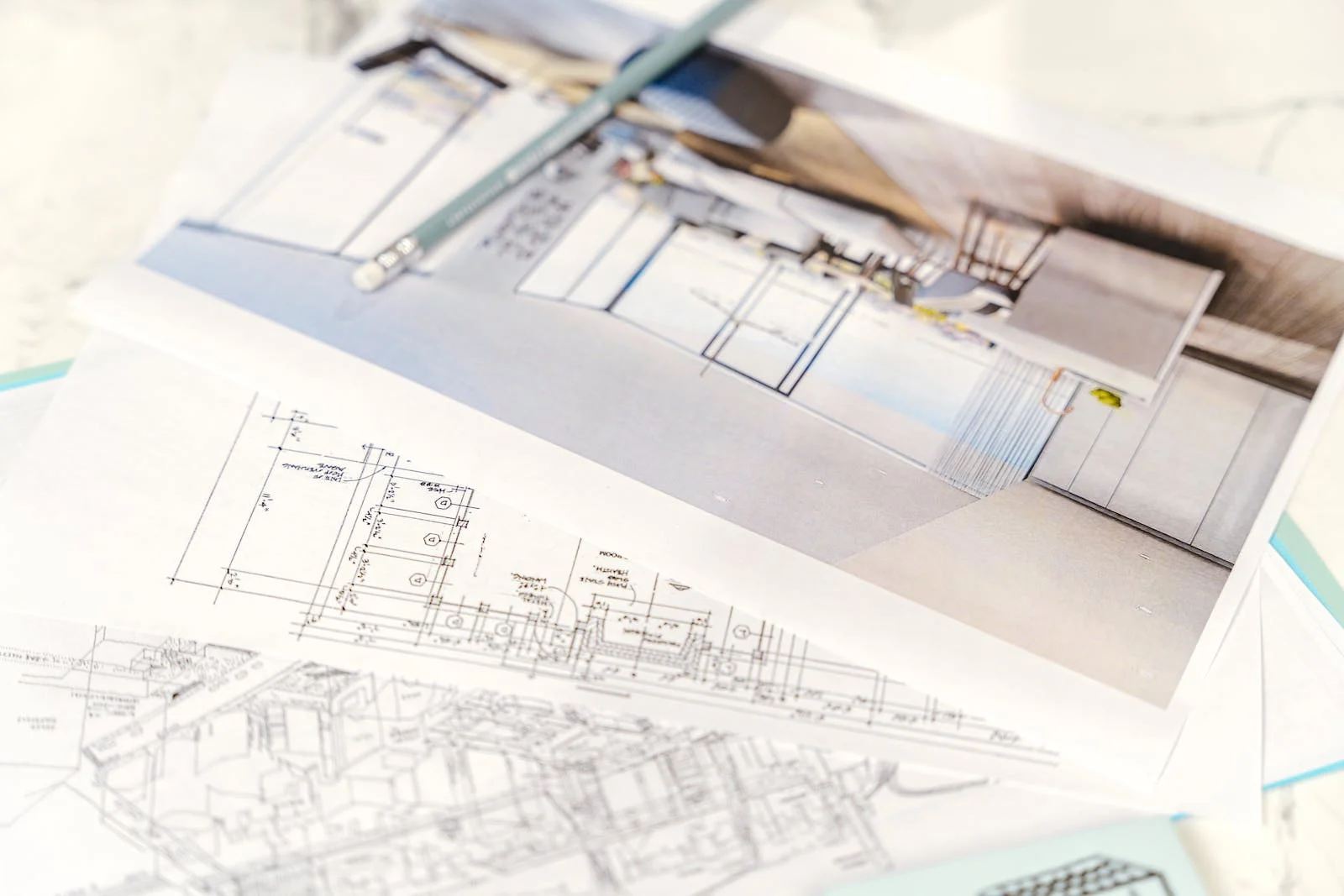 Architectural drawings showcasing innovative solutions for successful planning permission in the UK.