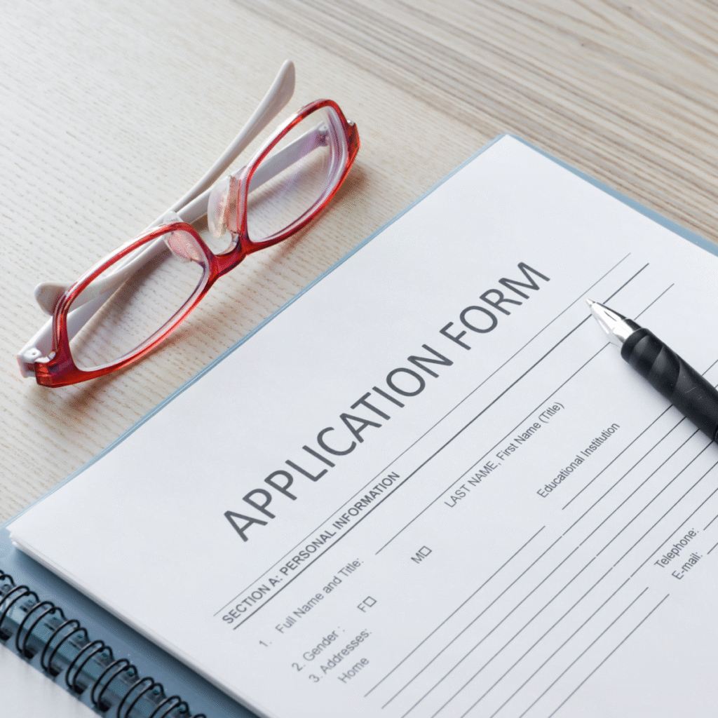 Architectural application form showcasing a detailed plan for a modern and sustainable building design, navigaving the Planning Permission Stages